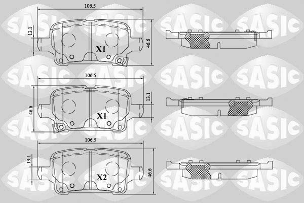 Sasic 6216209 - Kit pastiglie freno, Freno a disco autozon.pro