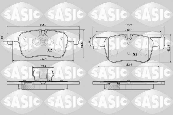 Sasic 6216200 - Kit pastiglie freno, Freno a disco autozon.pro