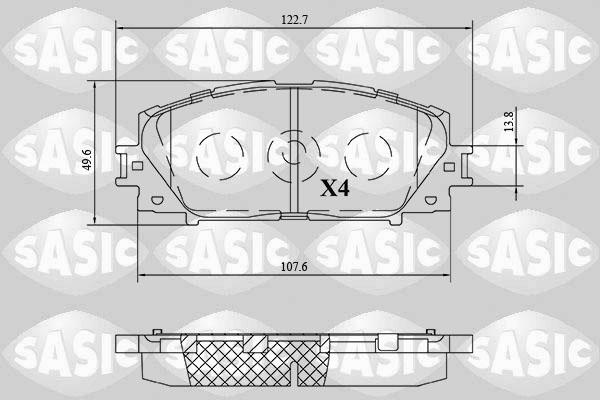 Sasic 6216201 - Kit pastiglie freno, Freno a disco autozon.pro