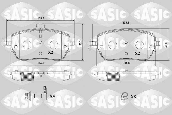 Sasic 6216208 - Kit pastiglie freno, Freno a disco autozon.pro