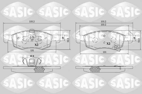 Sasic 6216203 - Kit pastiglie freno, Freno a disco autozon.pro