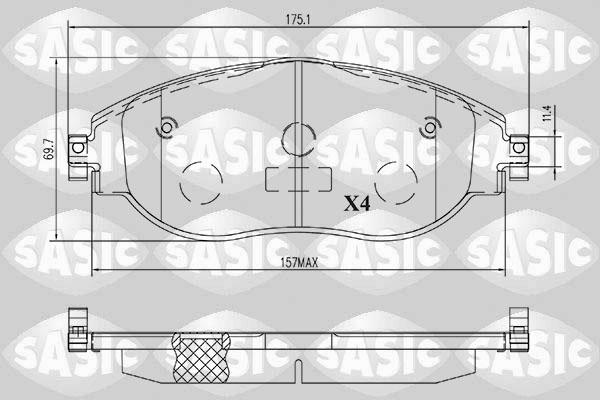 Sasic 6216202 - Kit pastiglie freno, Freno a disco autozon.pro