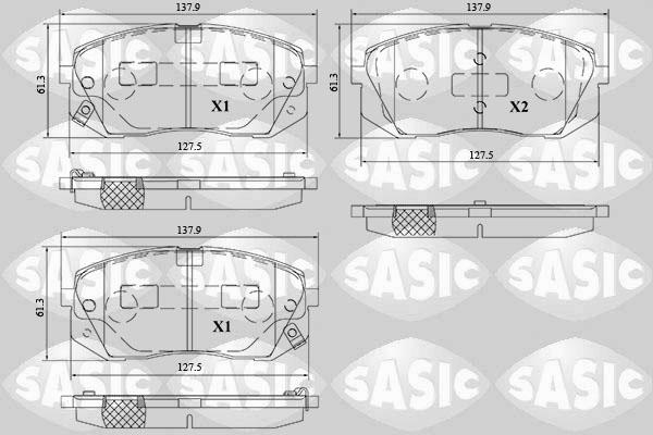 Sasic 6216214 - Kit pastiglie freno, Freno a disco autozon.pro