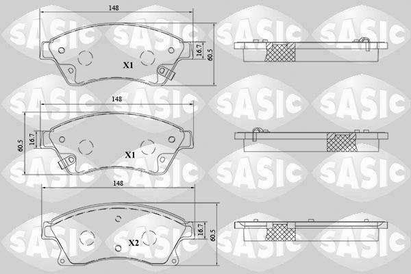 Sasic 6216215 - Kit pastiglie freno, Freno a disco autozon.pro