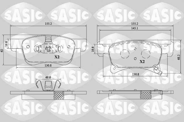 Sasic 6216210 - Kit pastiglie freno, Freno a disco autozon.pro