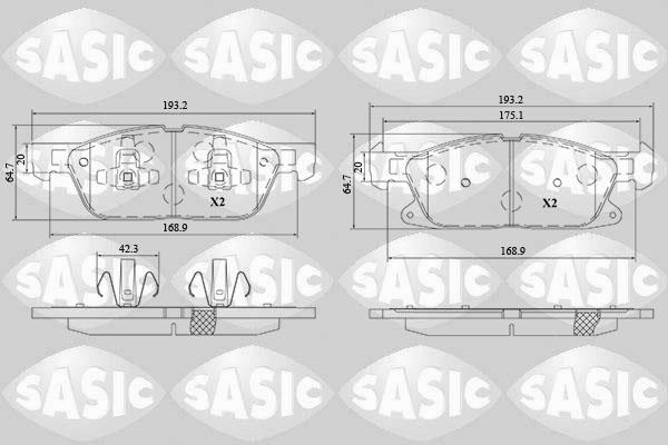 Sasic 6216211 - Kit pastiglie freno, Freno a disco autozon.pro