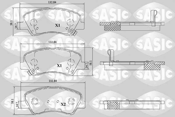 Sasic 6216213 - Kit pastiglie freno, Freno a disco autozon.pro