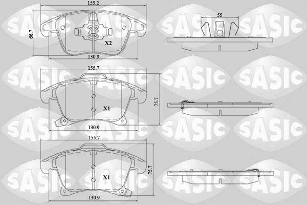 Sasic 6216212 - Kit pastiglie freno, Freno a disco autozon.pro