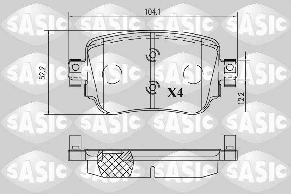 Sasic 6216217 - Kit pastiglie freno, Freno a disco autozon.pro