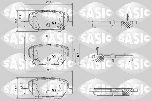 Sasic 6210094 - Kit pastiglie freno, Freno a disco autozon.pro