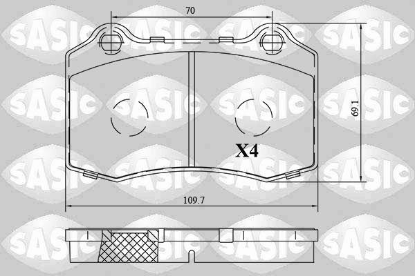 Sasic 6210093 - Kit pastiglie freno, Freno a disco autozon.pro