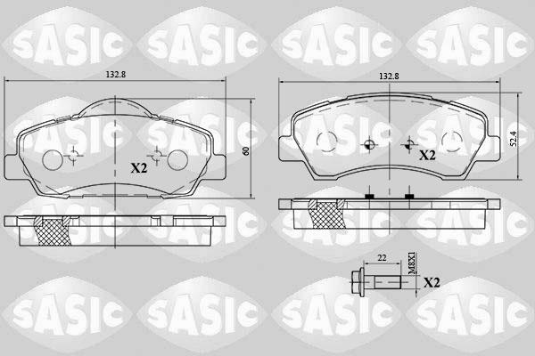 Sasic 6210049 - Kit pastiglie freno, Freno a disco autozon.pro