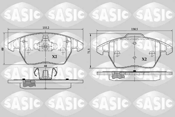 Sasic 6210046 - Kit pastiglie freno, Freno a disco autozon.pro