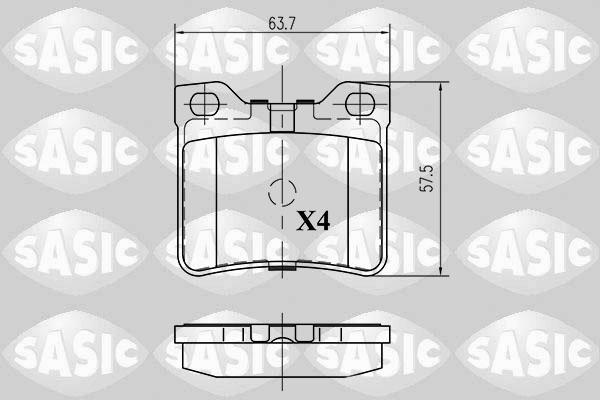 Sasic 6210041 - Kit pastiglie freno, Freno a disco autozon.pro