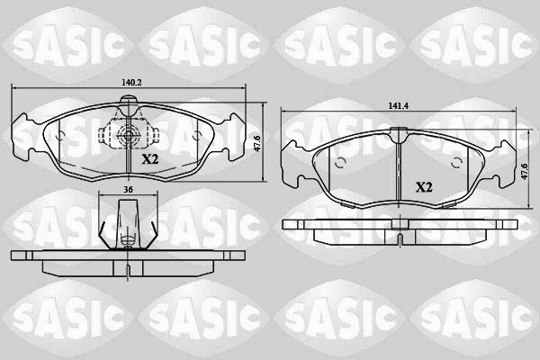 Sasic 6210048 - Kit pastiglie freno, Freno a disco autozon.pro