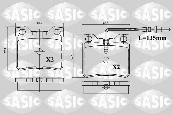 Sasic 6210047 - Kit pastiglie freno, Freno a disco autozon.pro