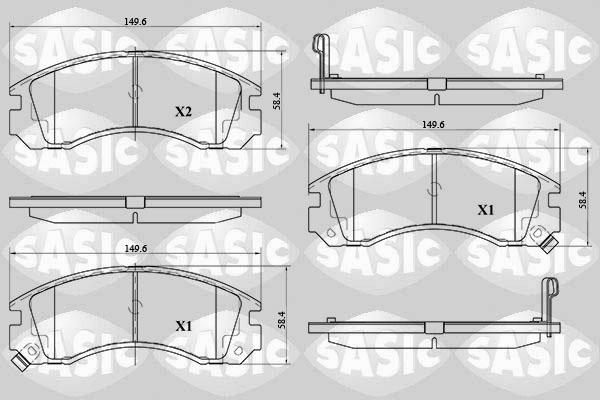 Sasic 6210059 - Kit pastiglie freno, Freno a disco autozon.pro