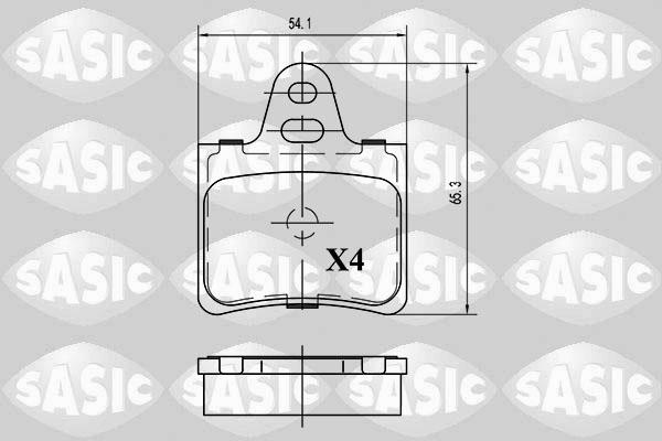 Sasic 6210055 - Kit pastiglie freno, Freno a disco autozon.pro