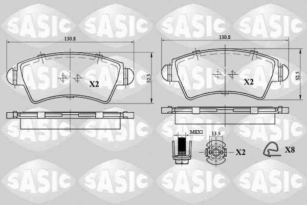 Sasic 6210056 - Kit pastiglie freno, Freno a disco autozon.pro