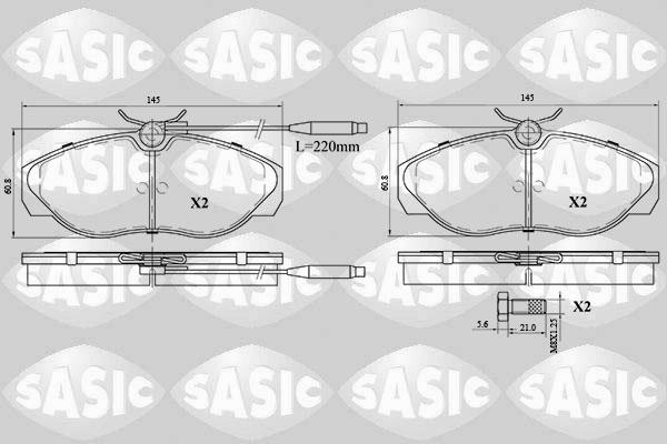 Sasic 6210058 - Kit pastiglie freno, Freno a disco autozon.pro