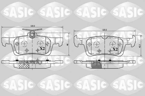 Sasic 6210052 - Kit pastiglie freno, Freno a disco autozon.pro