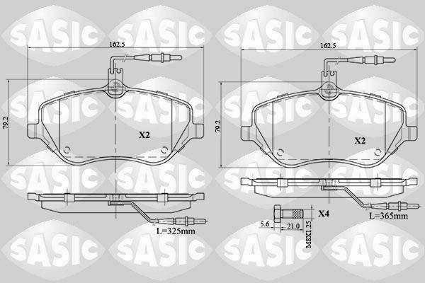 Sasic 6210057 - Kit pastiglie freno, Freno a disco autozon.pro