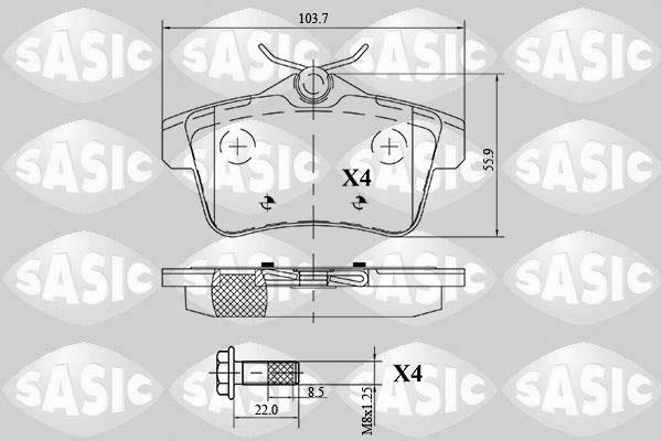 Sasic 6210064 - Kit pastiglie freno, Freno a disco autozon.pro