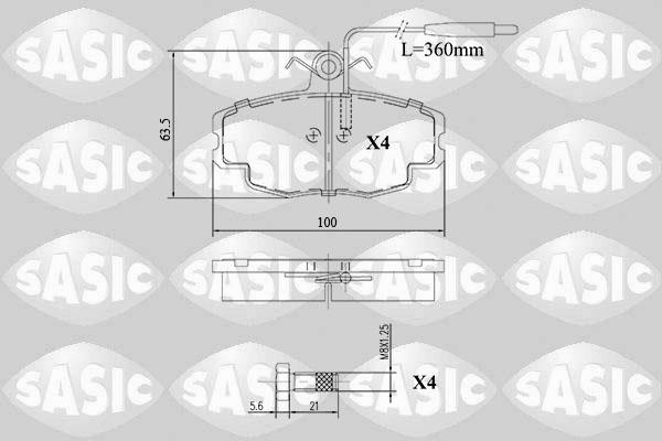 Sasic 6210067 - Kit pastiglie freno, Freno a disco autozon.pro