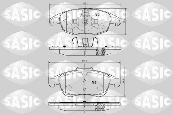 Sasic 6210009 - Kit pastiglie freno, Freno a disco autozon.pro