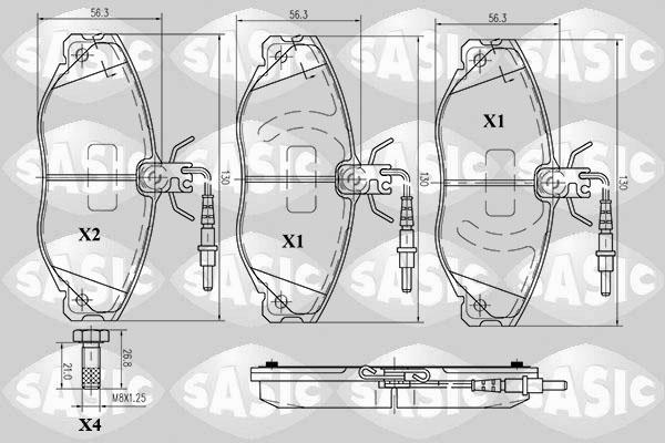 Sasic 6210005 - Kit pastiglie freno, Freno a disco autozon.pro