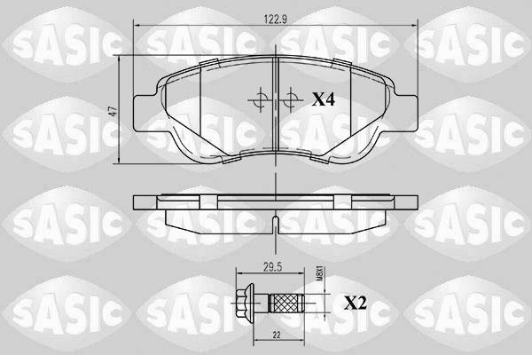 Sasic 6210006 - Kit pastiglie freno, Freno a disco autozon.pro