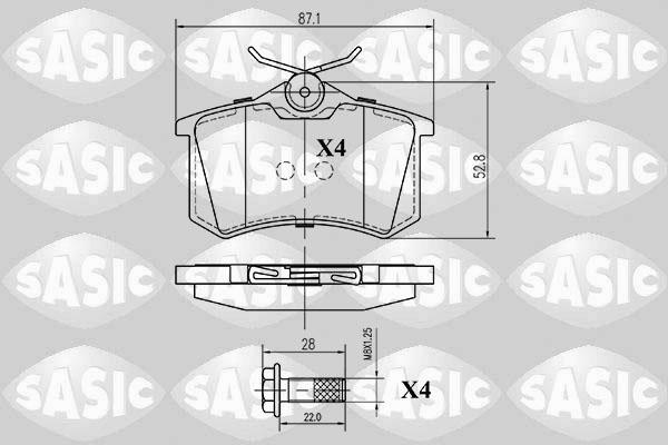 Sasic 6210001 - Kit pastiglie freno, Freno a disco autozon.pro