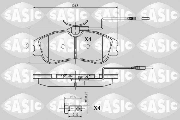 Sasic 6210007 - Kit pastiglie freno, Freno a disco autozon.pro