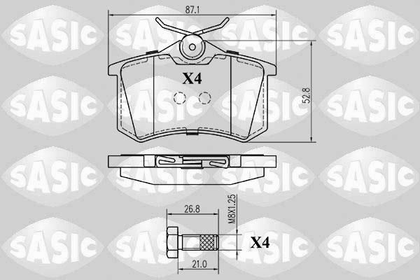 Sasic 6210014 - Kit pastiglie freno, Freno a disco autozon.pro