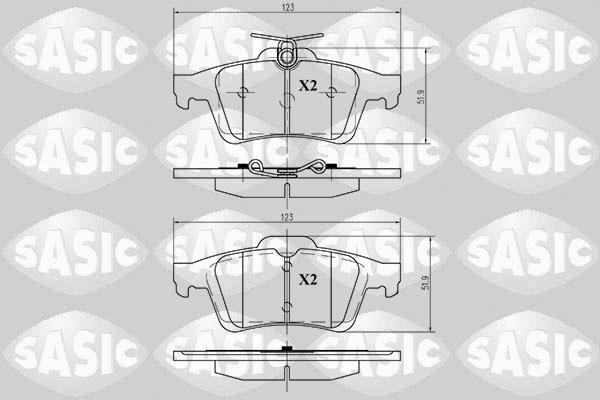 Sasic 6210016 - Kit pastiglie freno, Freno a disco autozon.pro