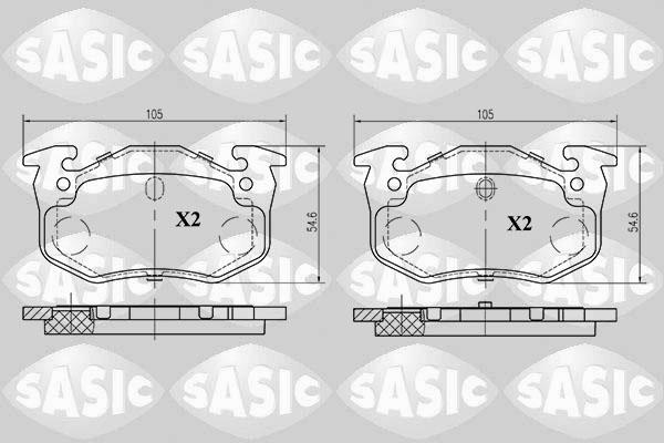 Sasic 6210011 - Kit pastiglie freno, Freno a disco autozon.pro