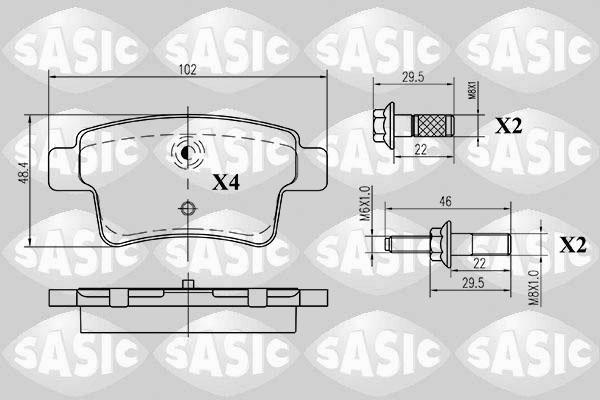 Sasic 6210018 - Kit pastiglie freno, Freno a disco autozon.pro