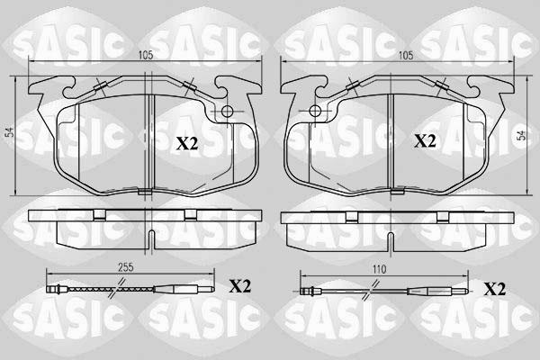 Sasic 6210013 - Kit pastiglie freno, Freno a disco autozon.pro