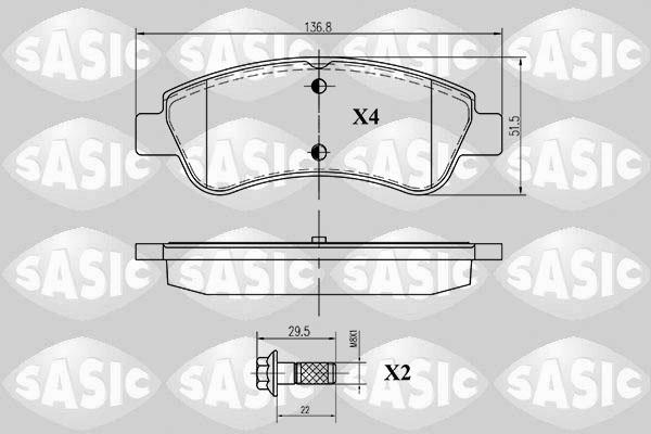 Sasic 6210012 - Kit pastiglie freno, Freno a disco autozon.pro