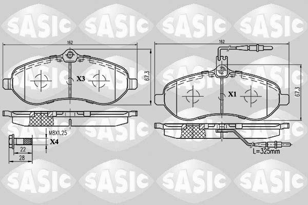 Sasic 6210017 - Kit pastiglie freno, Freno a disco autozon.pro