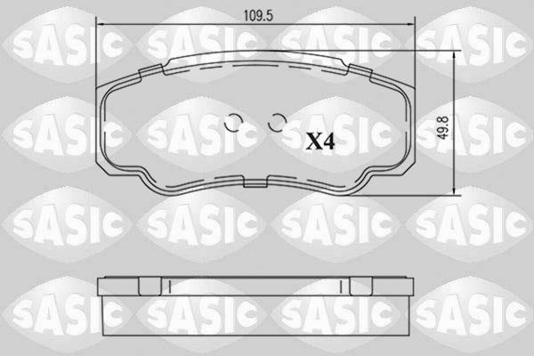 Sasic 6210089 - Kit pastiglie freno, Freno a disco autozon.pro