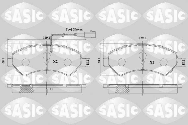 Sasic 6210084 - Kit pastiglie freno, Freno a disco autozon.pro