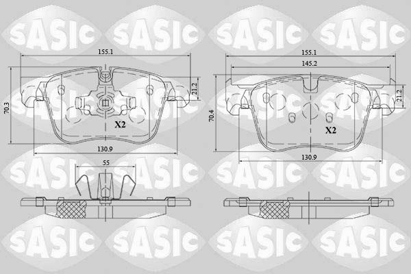 Sasic 6210086 - Kit pastiglie freno, Freno a disco autozon.pro