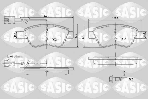 Sasic 6210081 - Kit pastiglie freno, Freno a disco autozon.pro