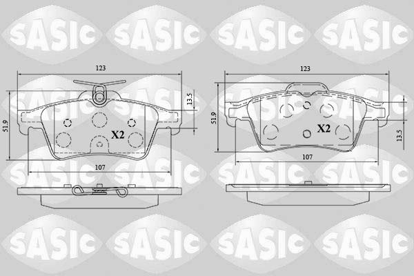 Sasic 6210088 - Kit pastiglie freno, Freno a disco autozon.pro