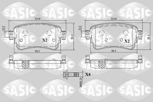 Sasic 6210083 - Kit pastiglie freno, Freno a disco autozon.pro