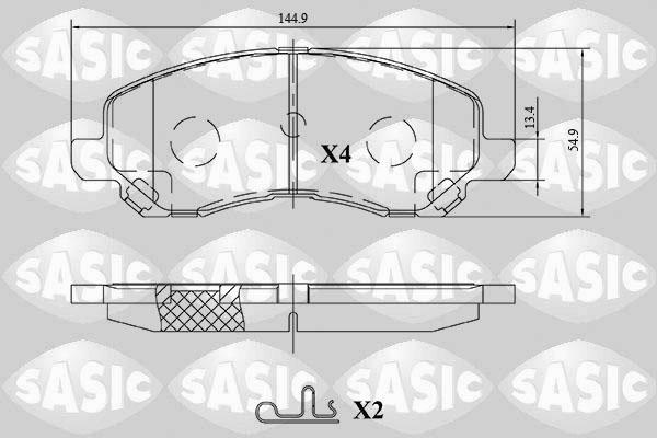 Sasic 6210087 - Kit pastiglie freno, Freno a disco autozon.pro