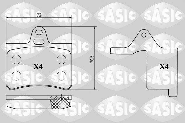 Sasic 6210034 - Kit pastiglie freno, Freno a disco autozon.pro