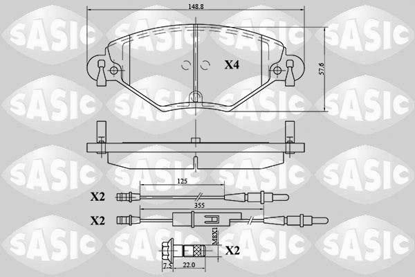 Sasic 6210035 - Kit pastiglie freno, Freno a disco autozon.pro