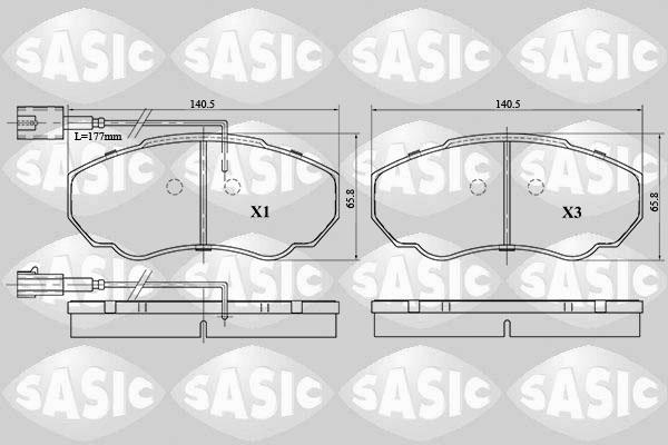 Sasic 6210036 - Kit pastiglie freno, Freno a disco autozon.pro